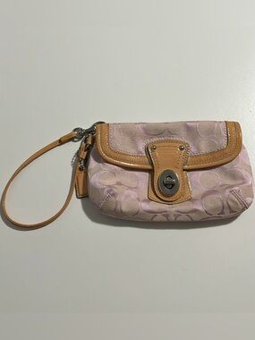 Coach Pink Legacy Wristlet